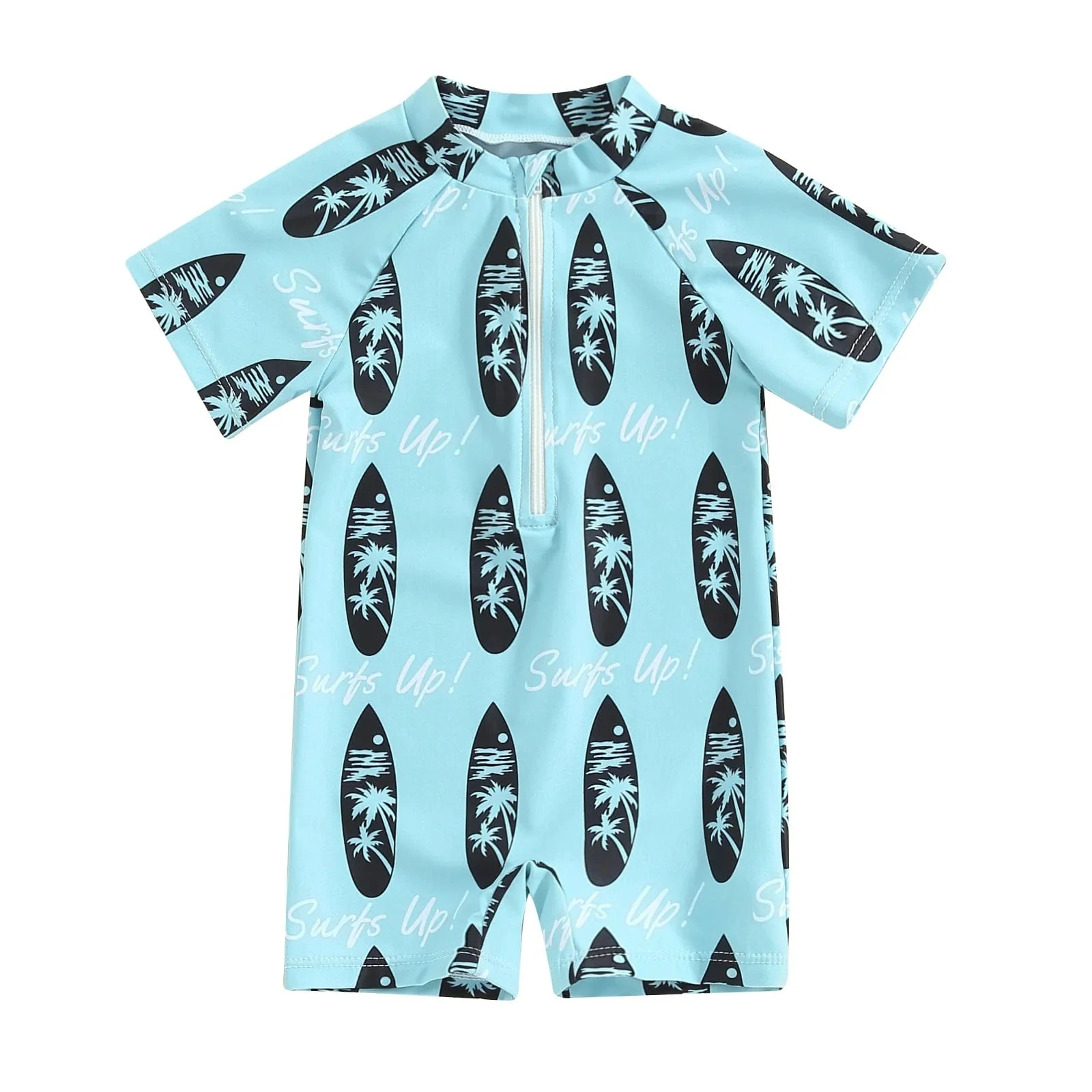 Boy Cartoon Print Rash Guard Swimsuit - Image 7
