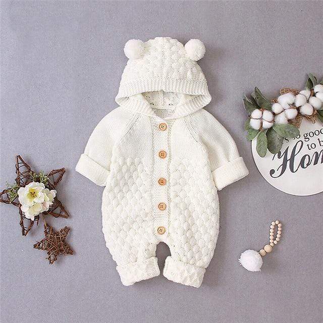 Hooded Knitted Romper - Image 3