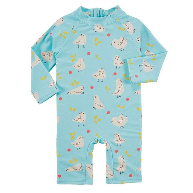 One Piece Long Sleeve Swimsuit For Kids - Image 3